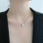 925 Sterling Silver Geometric Necklace 1 Pc - Silver - One Size