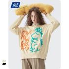 Unisex Cartoon-print Loose-fit Sweater