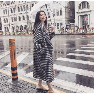 Houndstooth Midi Coat