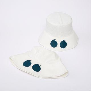 Comma Print Bucket Hat White - One Size