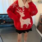 Collared Christmas Themed Sweater