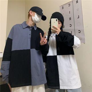 Checkered Polo Sweatshirt