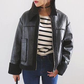 Fleece-lined Loose-fit Jacket