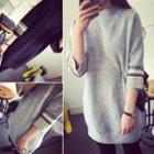 3/4-sleeve Sweater Dress