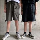 Elastic-waist Pocket Detail Shorts