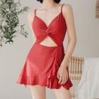 Twisted Cutout Swimdress