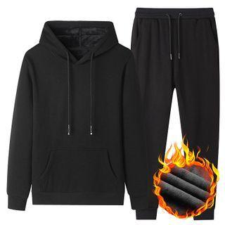 Set: Hoodie + Drawstring Cropped Harem Pants