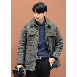 Buttoned Wool Quilted Jacket