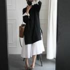 Two-tone Midi A-line Sweatshirt Dress