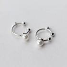 Bead Sterling Silver Ear Cuff 1 Pair - Silver - One Size