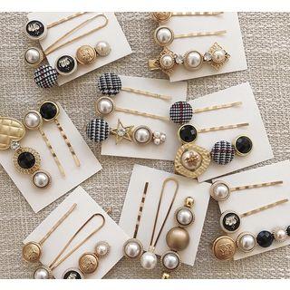 Set: Retro Faux Pearl Hair Pin (various Designs)