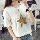 Sequined Star Short-sleeve T-shirt