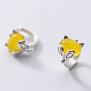 Bead Fox Sterling Silver Earring