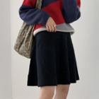 High-waist A-line Mini Skirt Black - One Size