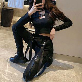 Square Neck Long-sleeve T-shirt / Sweatpants