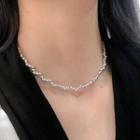 925 Sterling Silver Necklace Xl1846 - Silver - One Size