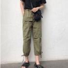 Cargo Cropped Pants Army Green - One Size