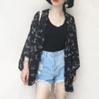 Print Chiffon Long Jacket