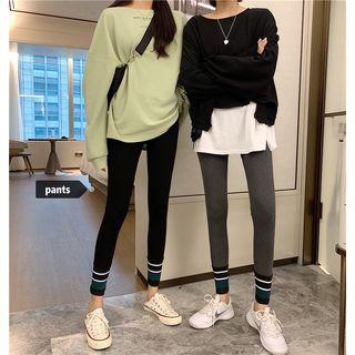 Patchwork Striped Leggings