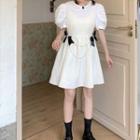 Spaghetti Strap Floral Pattern A-line Dress