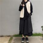 Fleece Vest / Velvet Skirt