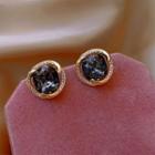 Faux Crystal Earring 1 Pair - Earrings - Gemstone - Gray - One Size