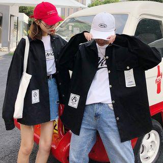Couple Matching Applique Button Jacket