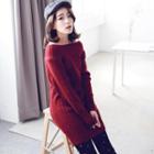 Off-shoulder Long Sweater