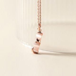 Bamboo Pendant Sterling Silver Necklace