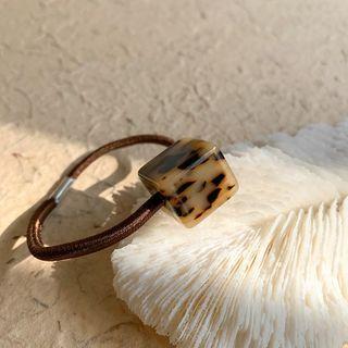 Leopard Print Hair Tie Brown - One Size