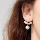 Faux Pearl Dangle Earring 1 Pair - Stud Earring - As Shown In Figure - One Size