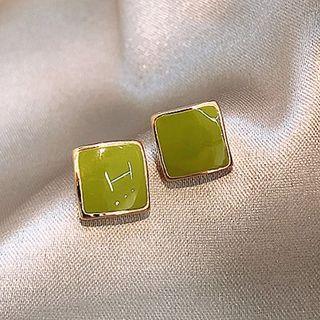 Square Stud Earring 1 Pr - Gold - One Size