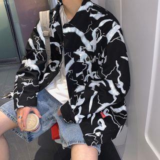 Lightning Print Shirt Jacket