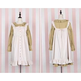 Plain Lantern Sleeve Dress