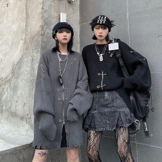 Zip Safety Pin Sweater