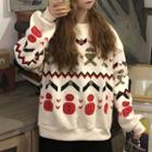 Snowman Print Sweatshirt