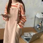 Striped Sweatshirt / Overall Dress