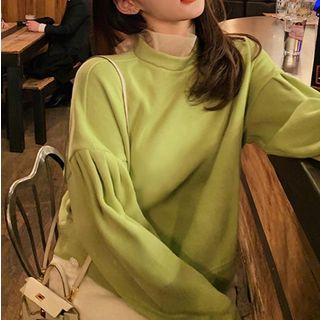 Mesh Tie-neck Pullover