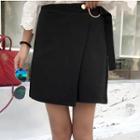 Plain Wrap Front A-line Skirt