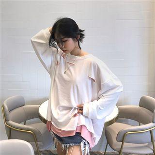 Mock Two Piece Long Sleeve -shirt