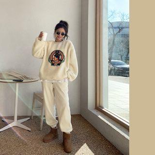 Varsity Dumble Pullover Cream - One Size