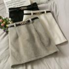 Faux-fur High-waist Mini Skirt