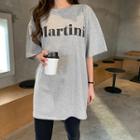 Martini Letter Longline T-shirt