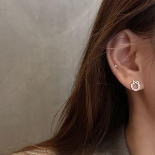 Mini Rhinestone Wreath Ear Stud