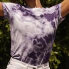 Tie-dye Print Short-sleeve Top