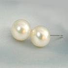 Faux Pearl Stud Earring 1 Pair - As Shown In Figure - One Size