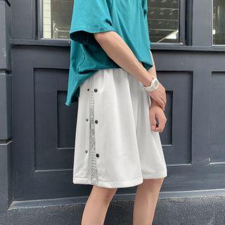 Print Button-up Shorts