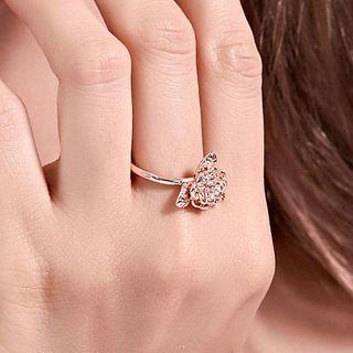 Alloy Rose Ring 01-3798 - Rose Gold - One Size