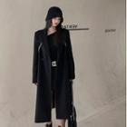 Long-sleeve Double Breasted Woolen Trench Coat