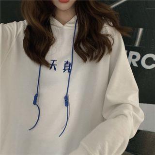 Chinese-embroidered Loose-fit Hoodie